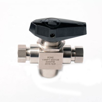 Stainless Steel SS316 Trunnion Ball Valve Female Thread 6000PSI