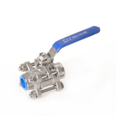 Stainless Steel SS316 3 Pieces Female Thread Casting Ball Valve 1000psi