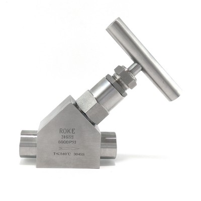 Stainless Steel SS316 6000psi 45 Degree Y Type Needle Valve