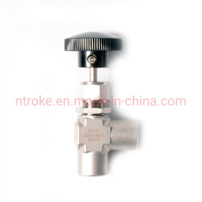 Stainless Steel 3000psi NPT Female Thread 90 Degree Angle Needle Valve